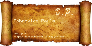 Dobrovics Paula névjegykártya